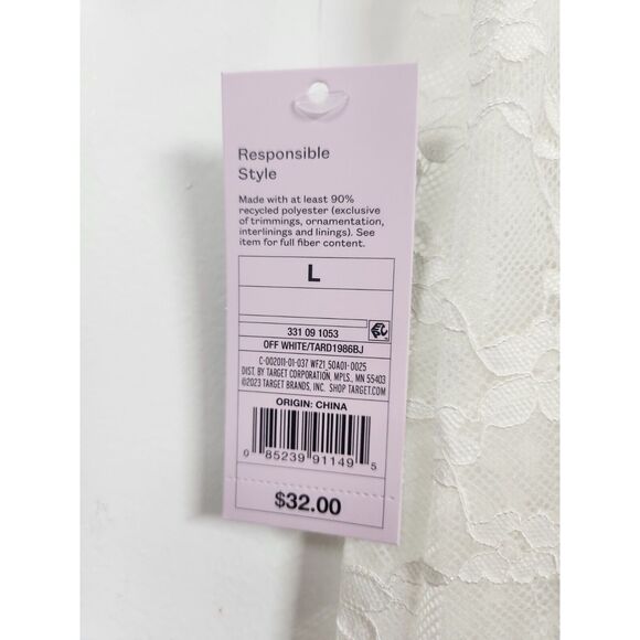 Wild fable Short Sleeve Maxi Dress White Lace Large NWT - Picture 6 of 6